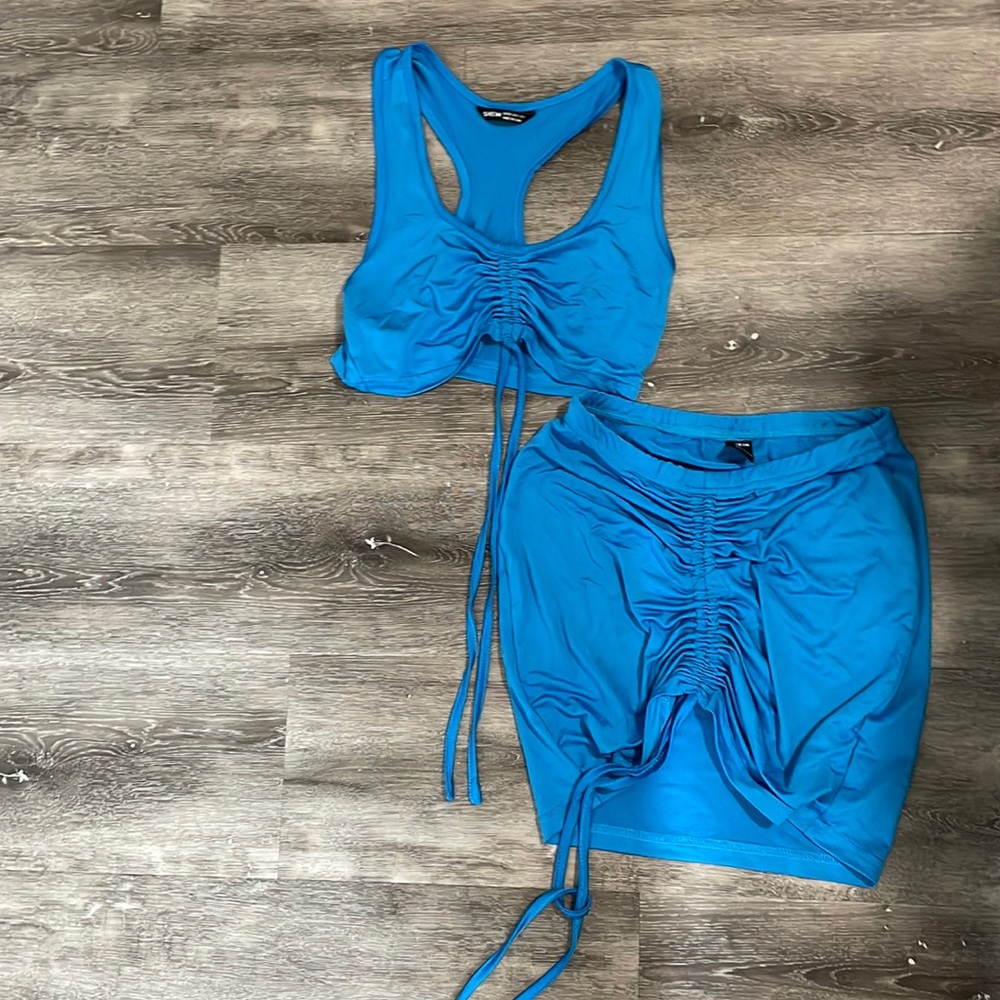 blue skirt set 💙